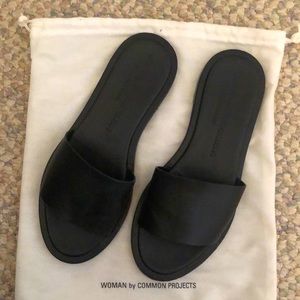 Woman by Common Projects Leather Slide Sandals
